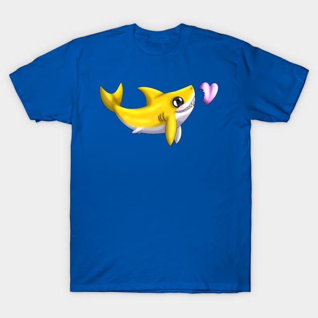 Shark Bites! (Yellow) T-Shirt by spyroid101